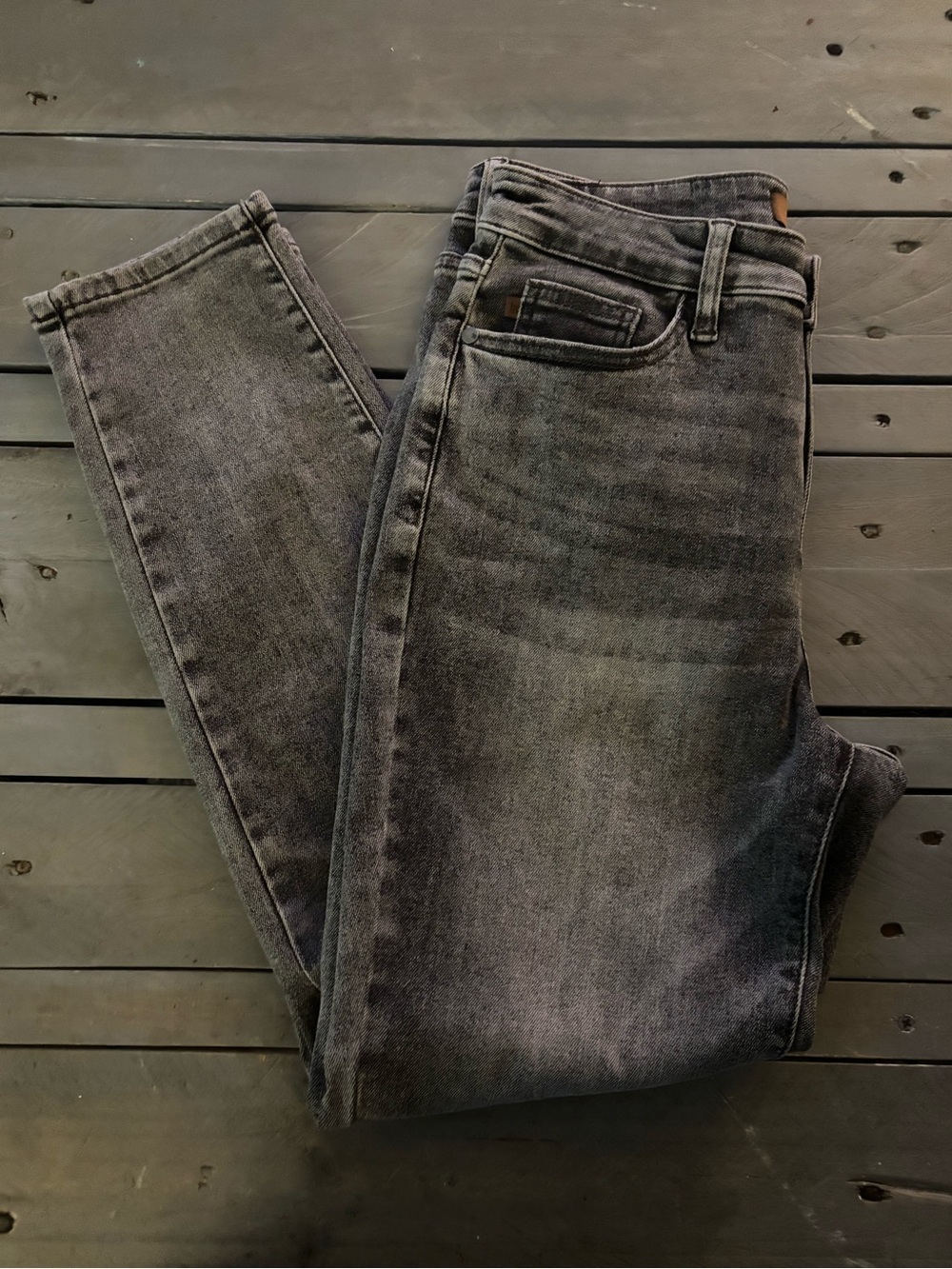 Judy Blue High Waist Stone Wash Gray Slim Fit Jeans Size 7/28 JB88744